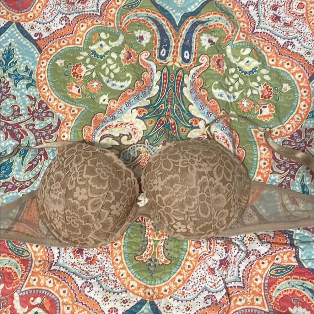 Demi lined Lace Bra in Tan